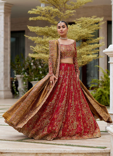 Mahvash Scarlet Lehnga Choli - Miray Heritage Bridals 25 by Farah Talib Aziz