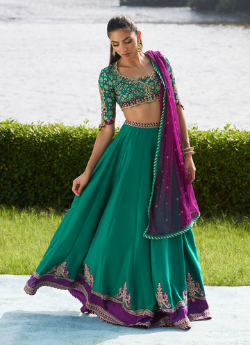 Amaranth Lehnga Choli - Mayna Festive Luxe Pret by Farah Talib Aziz