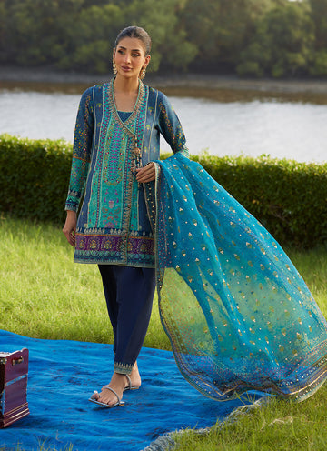 Azeema Angarkha And Dupatta - Mayna Festive Luxe Pret by Farah Talib Aziz