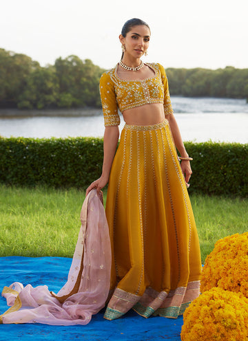 Zard Lengha Choli - Mayna Festive Luxe Pret by Farah Talib Aziz