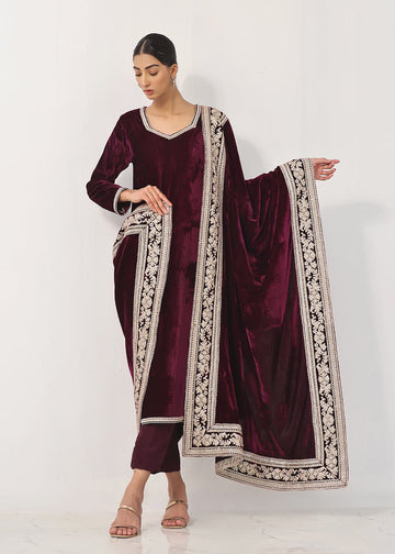 DARBAAN PURPLE SHAWL - Jashan by Rizwan Beyg