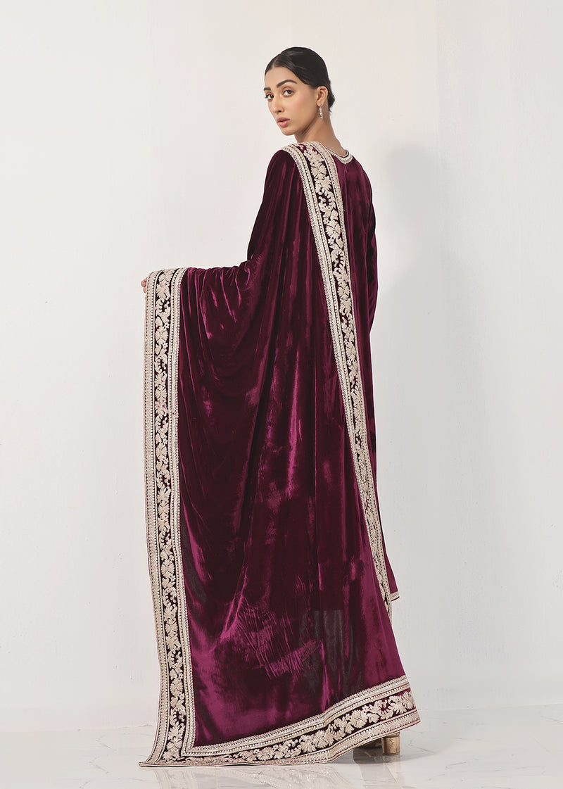 DARBAAN PURPLE SHAWL - Jashan by Rizwan Beyg