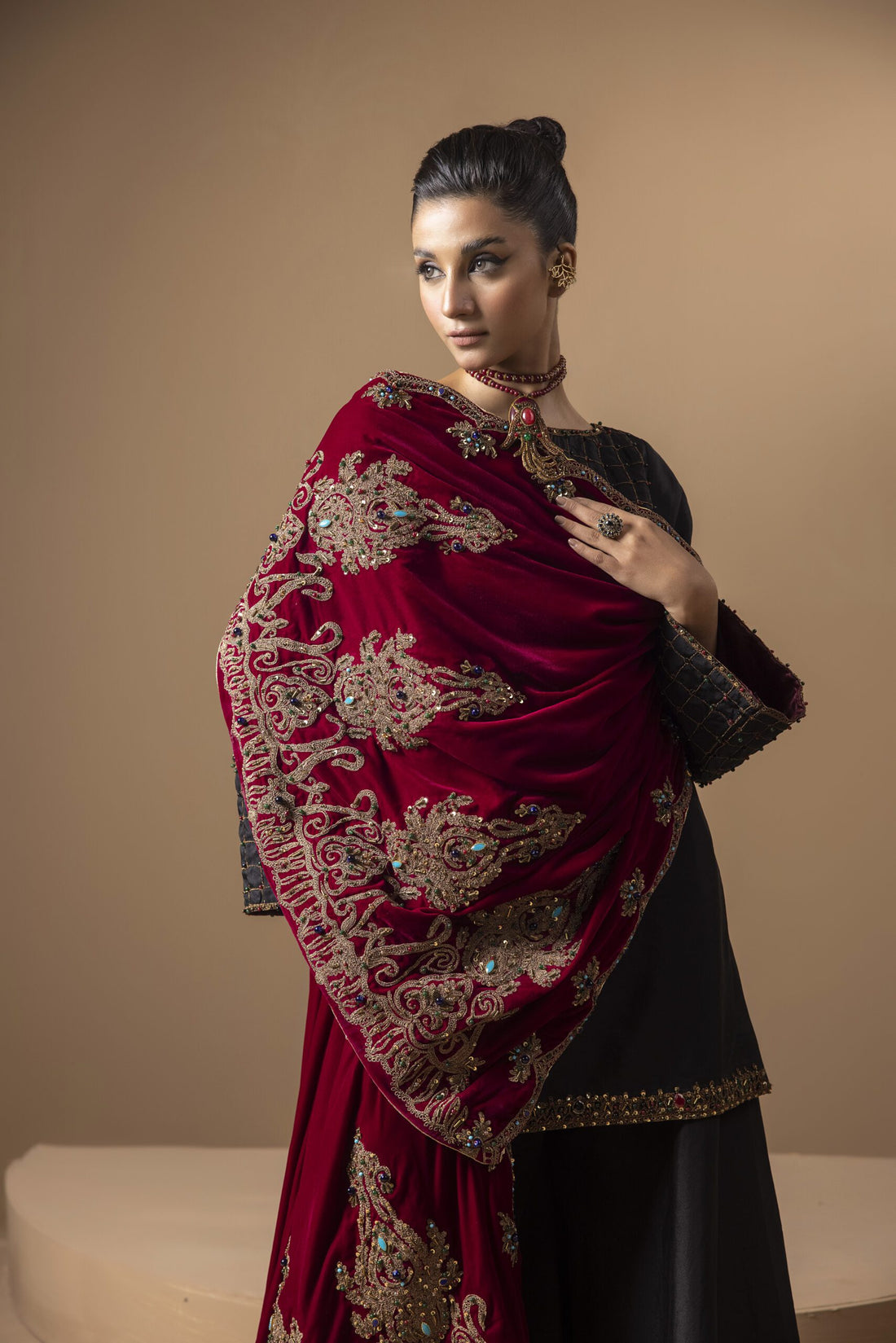 The Joyous Treasure Shawl - The Royal Eternity by Maan Mehran