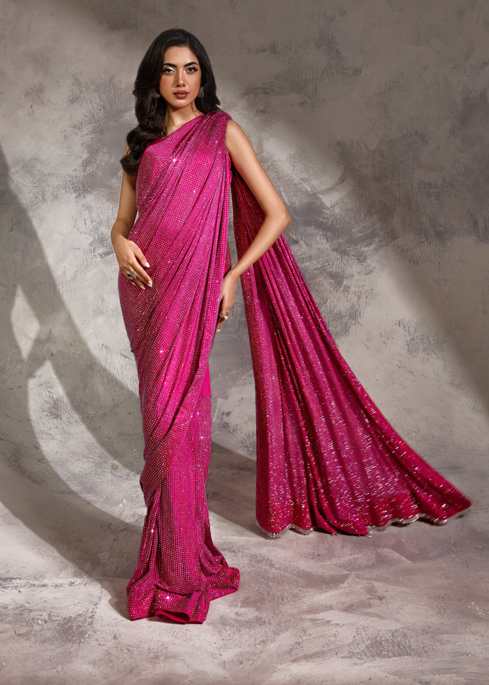 Luminous Pink Sarree Set - Luxury Couture '24 by Noreen Neelam