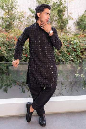 Embroidered Black Kurta - Celina by Chic ophicial