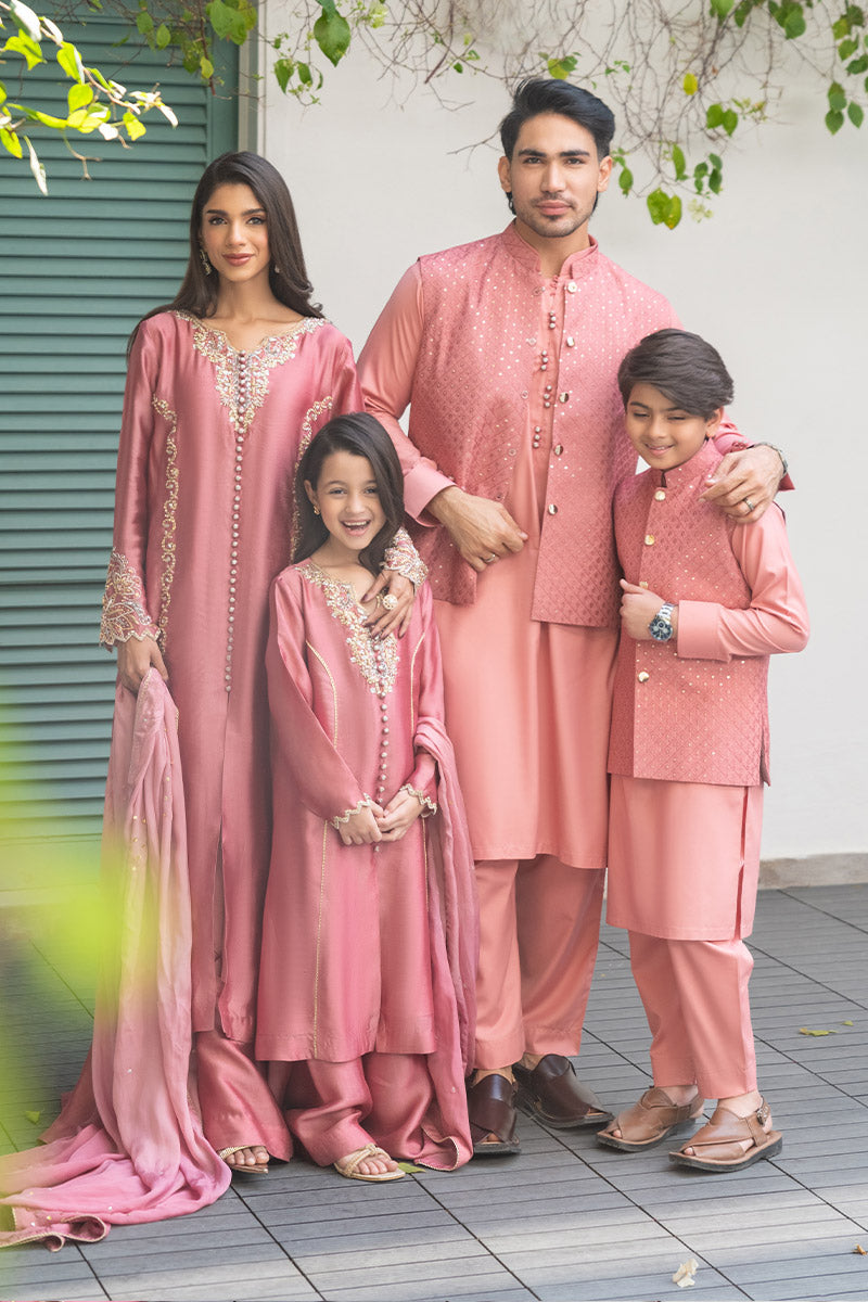 Almond Embroidered Waistcoat combo - Celina by Chic ophicial