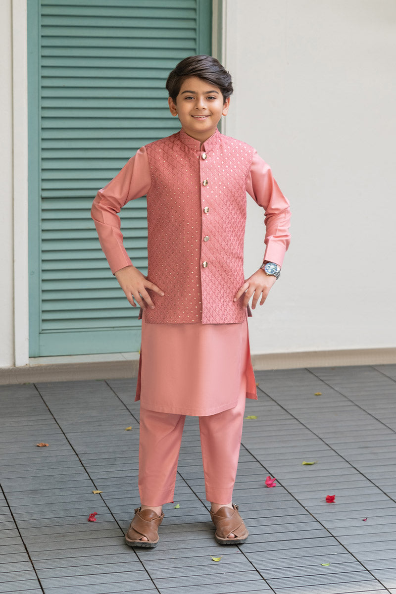 Almond Embroidered Waistcoat kids - Celina by Chic ophicial