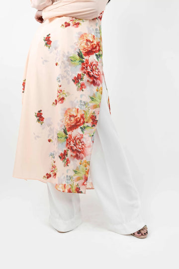 Long Peach Floral - Bohemian Bliss by MOR To Go