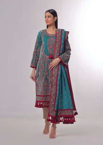 Baroque Ferozi Shirt - Jashan by Rizwan Beyg