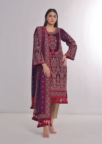 Baroque Purple Shirt - Jashan by Rizwan Beyg