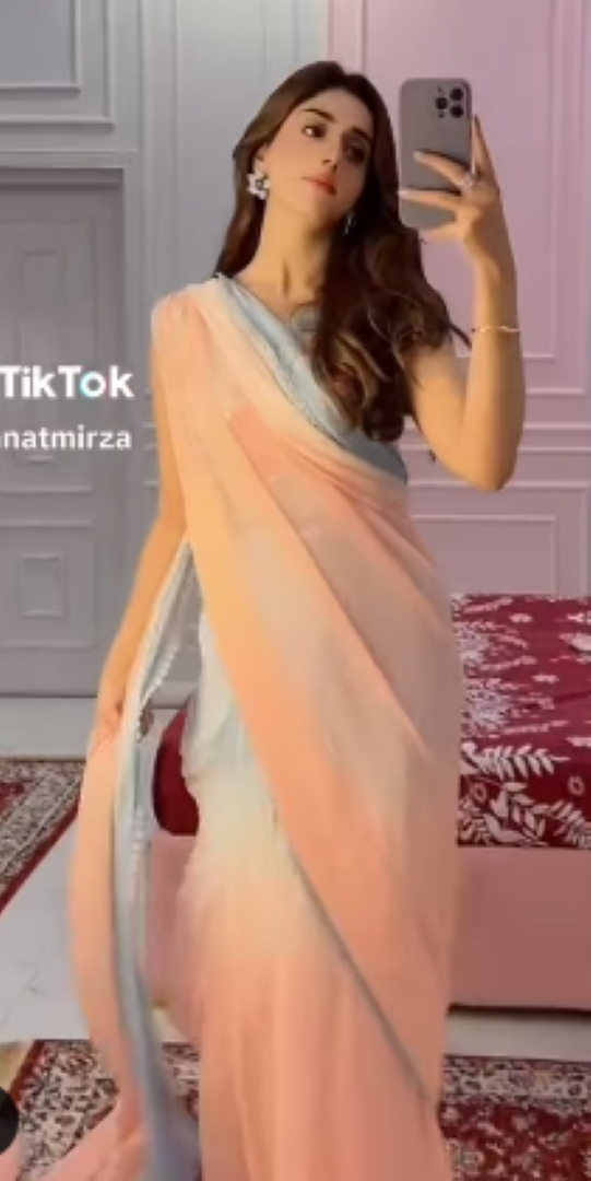 Jannat Mirza saree  - Agha Hassan