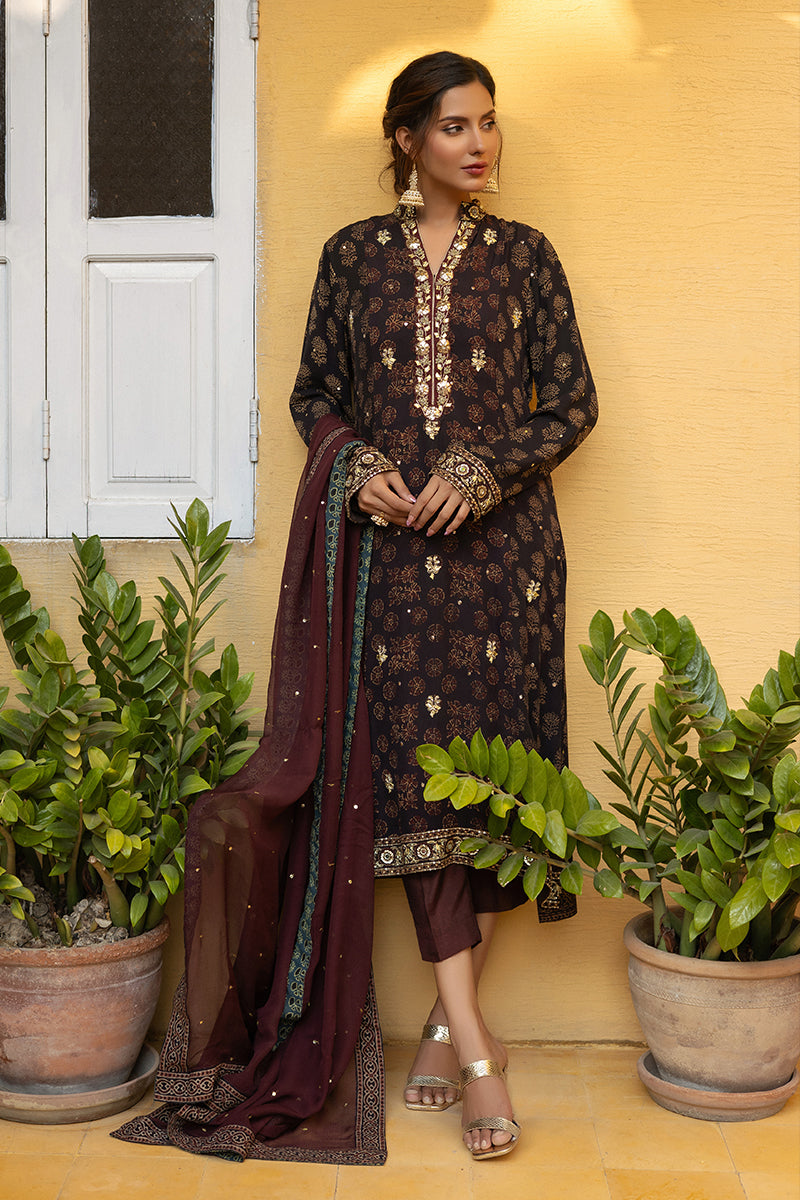 Ajrak Kurta - Zareen Formals by Insia Sohail