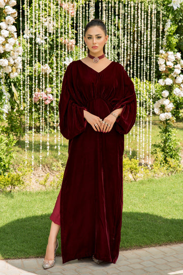 Pleated Maroon - Naaya's Official