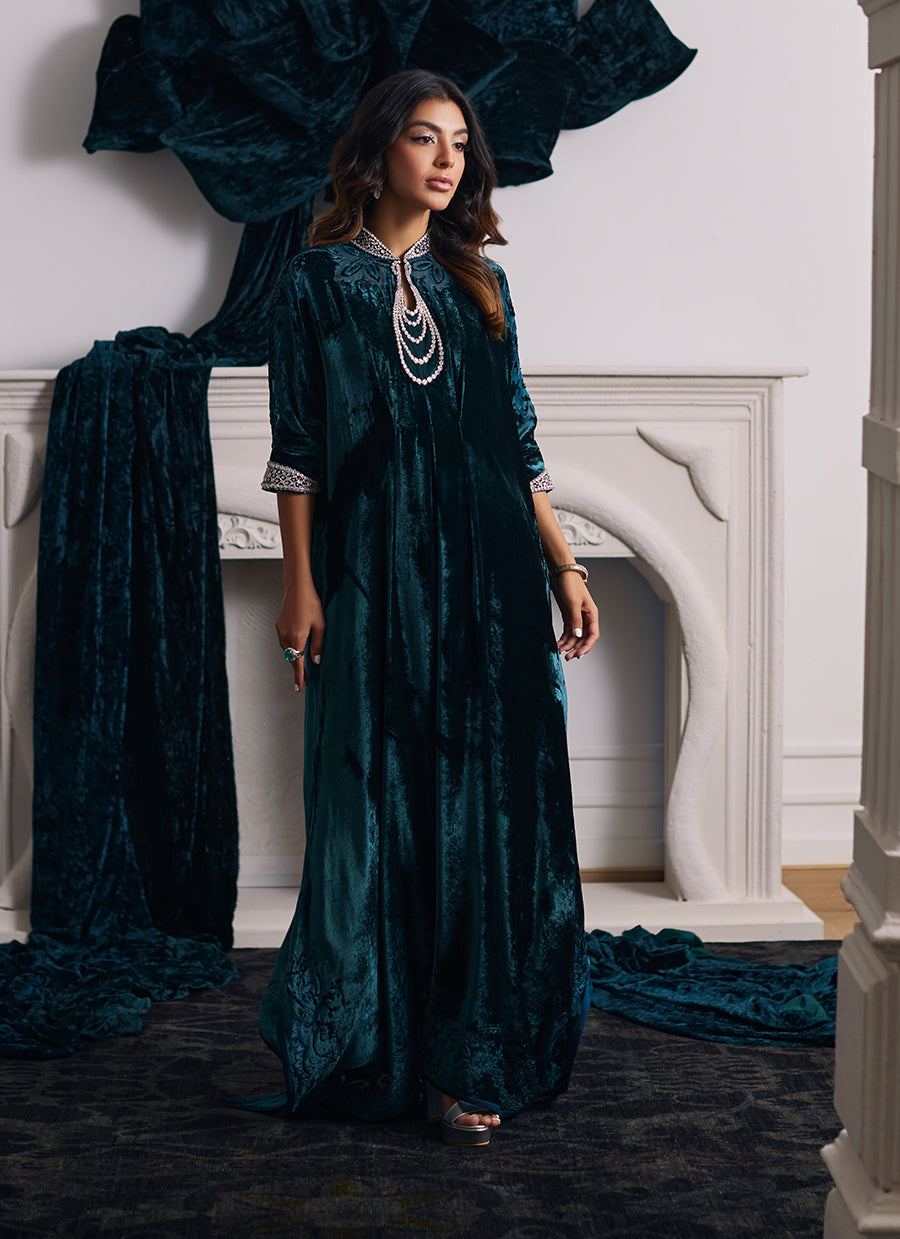 Alita Emerald Kaftan - Velvets the Afterparty 24 by Farah Talib Aziz