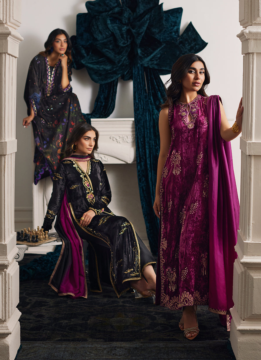 Dima Velvet Kaftan - Velvets the Afterparty 24 by Farah Talib Aziz