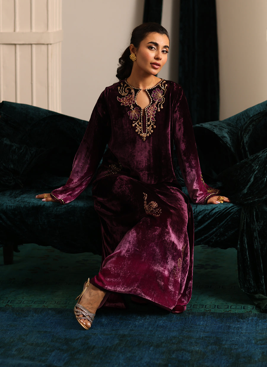 Nia Ombre Velvet Kaftan - Velvets the Afterparty 24 by Farah Talib Aziz