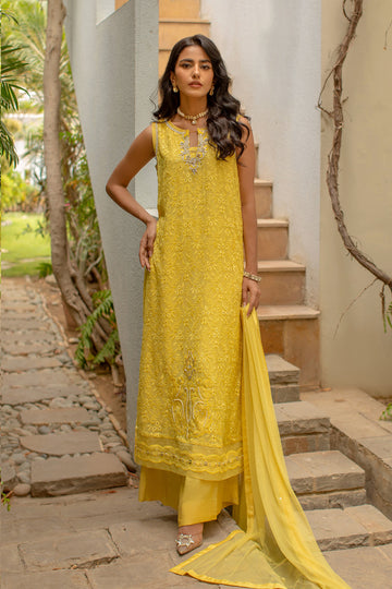 Golden Yellow - Vintage Garden by Insia Sohail