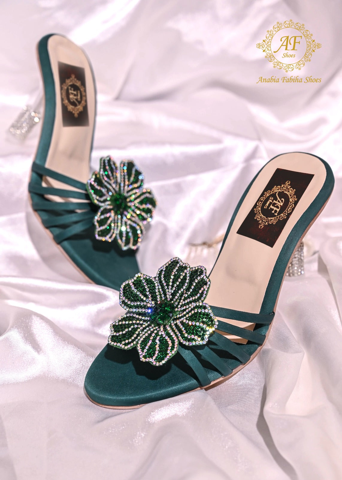 Jade Heels Bottle Green