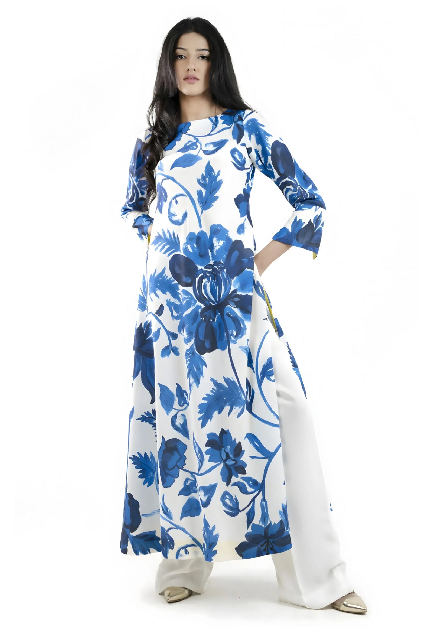 Blue Floral Long - Bohemian Bliss by Mor to go