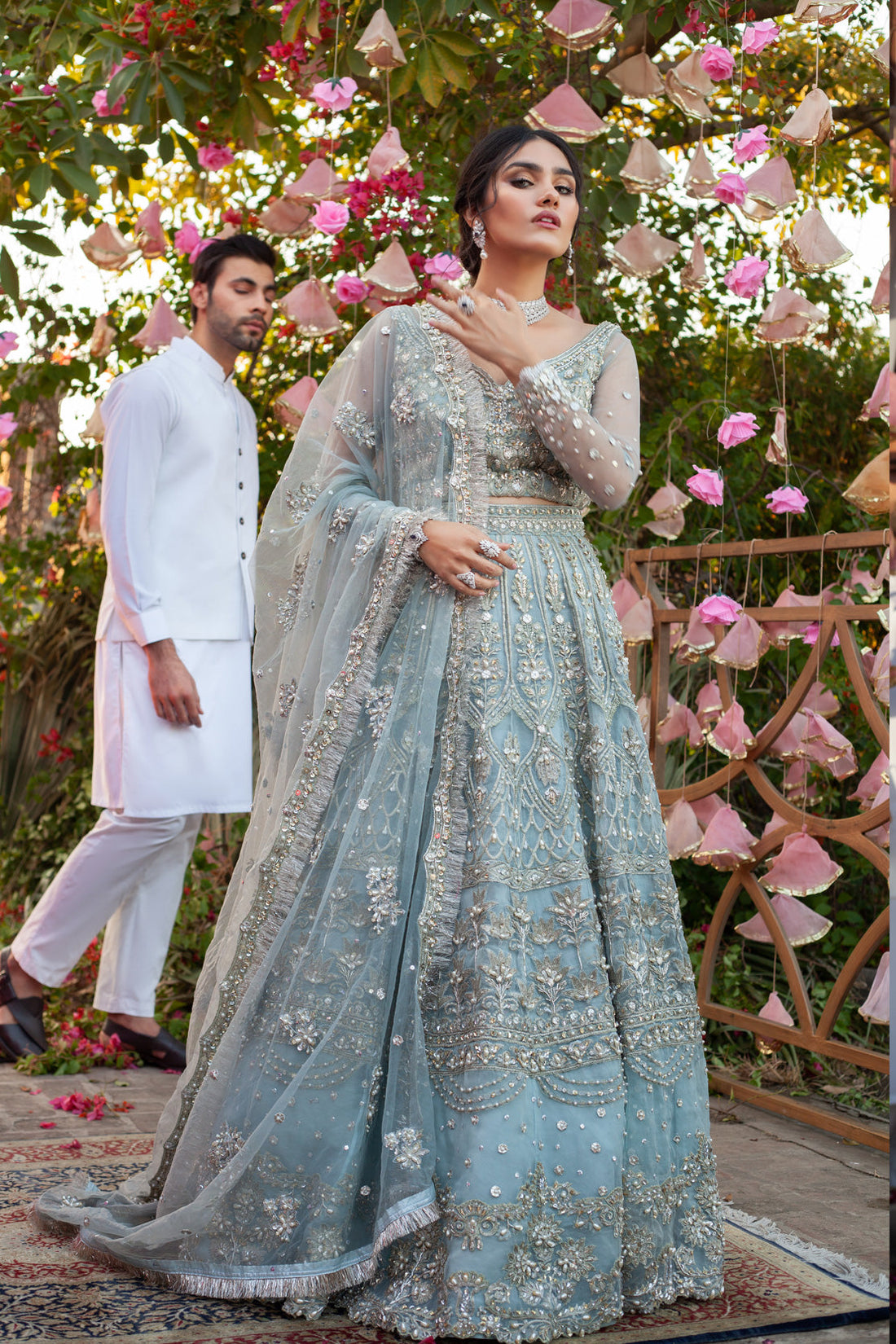 Carolina Blue- Bridal Couture'23 by Saira Rizwan