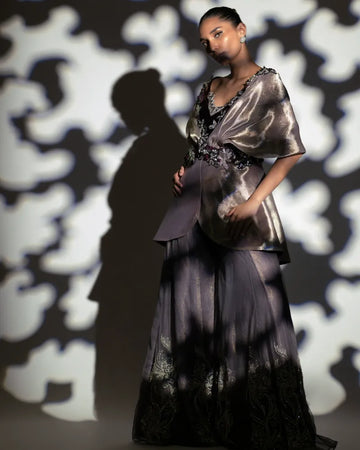 (FF-1) Nazay Peplum - Festive Formals '24 by Aleena Fareena