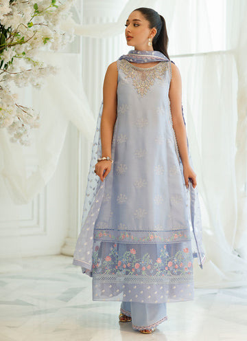 IZMIR PERIWINKLE SHIRT AND DUPATTA - Farah Talib Aziz