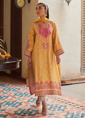 LITA SAFFRON KURTA AND DUPATTA - Tim Tim by FTA