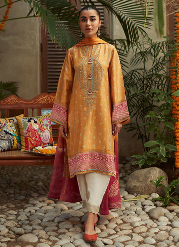 GAIA MUSTARD SHIRT AND DUPATTA - Tim Tim by FTA