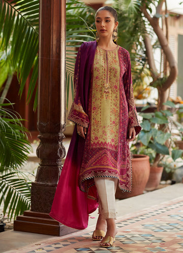 JIA PLUM SHIRT AND DUPATTA - Tim Tim by FTA