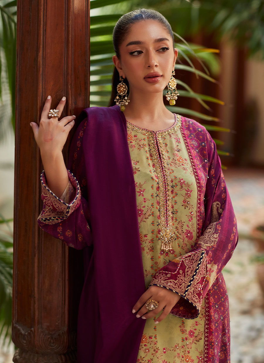 JIA PLUM SHIRT AND DUPATTA - Tim Tim by FTA