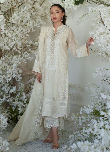 PAIGE IVORY SHIRT AND DUPATTA - Zaza by Farah Talib Aziz