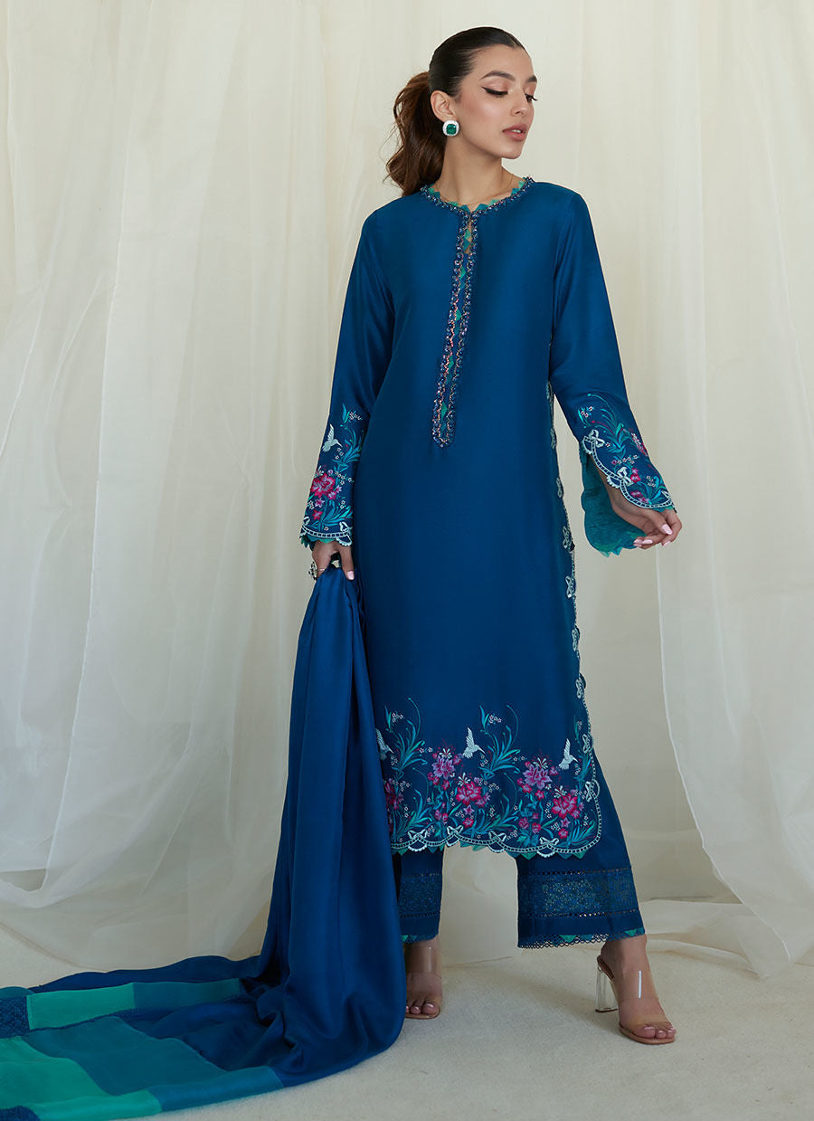 LUMIRA TEAL SHIRT AND DUPATTA - Zaza by Farah Talib Aziz