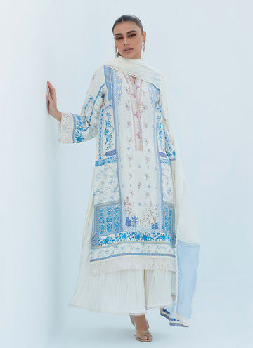 ERICA IVORY SHIRT AND DUPATTA - Lea Spring by Farah Talib Aziz