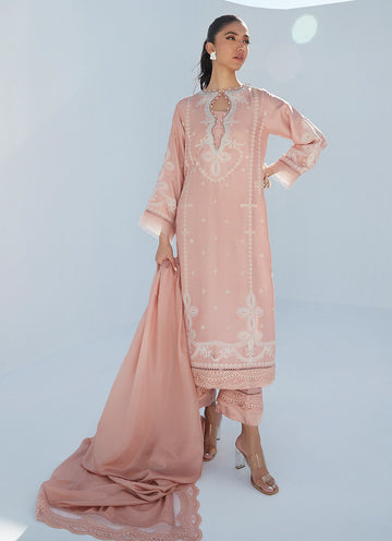 ERICA APRICOT SHIRT AND DUPATTA - Lea Spring by Farah Talib Aziz