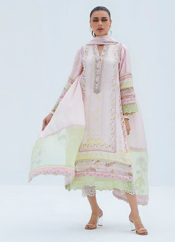 DELPHI PINK SHIRT AND DUPATTA - Lea Spring by Farah Talib Aziz