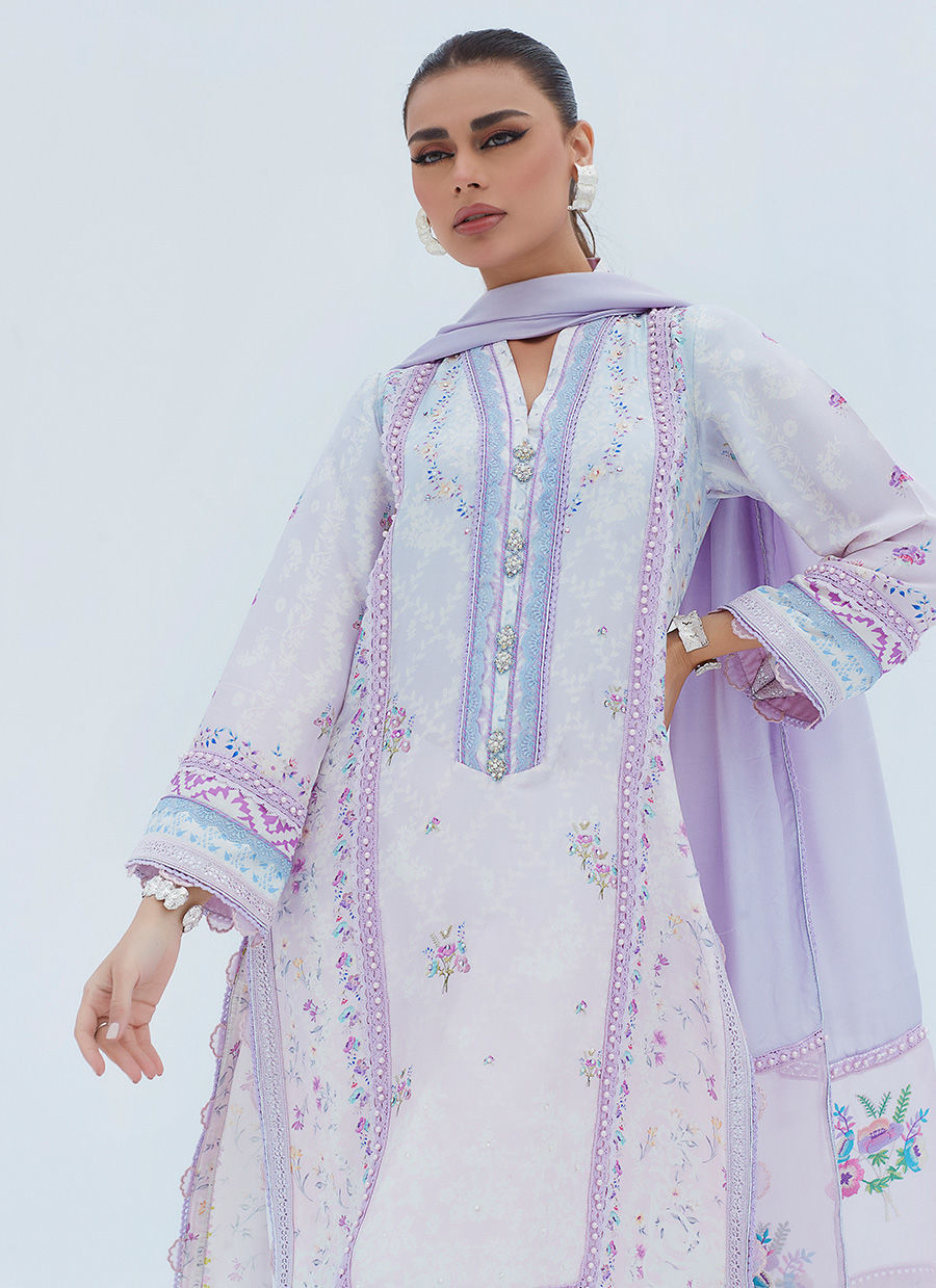 LIZ LILAC SHIRT AND DUPATTA - Lea Spring by Farah Talib Aziz