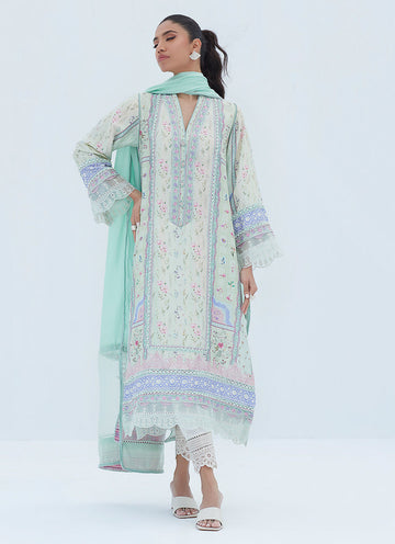 AMANDA AQUA SHIRT AND DUPATTA - Lea Spring by Farah Talib Aziz