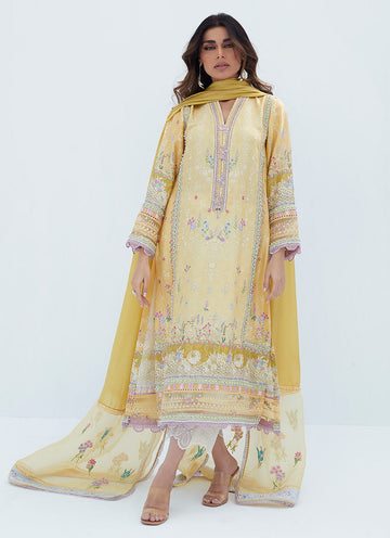 LYMA LEMON SHIRT AND DUPATTA - Lea Spring by Farah Talib Aziz