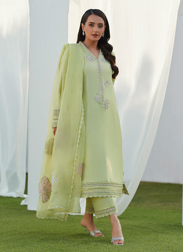 UMA MINT EMBELLISHED SHIRT AND DUPATTA  - Farah Talib Aziz