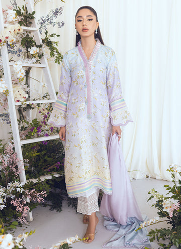 ASPEN OMBRE SILK SHIRT AND DUPATTA - Farah Talib Aziz