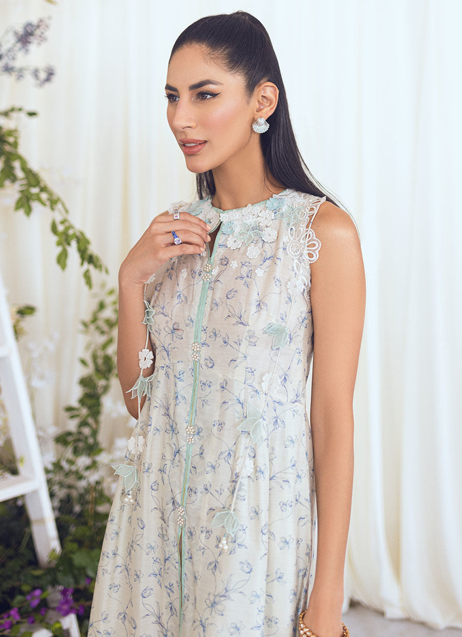 PENNY AQUA BLOOMS SHIRT - Farah Talib Aziz