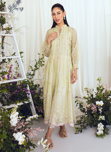 LACE KIWI CUTWORK SHIRT - Farah Talib Aziz