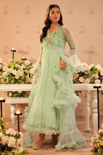 Mint green Frill Pishwas - Diva Wedding Edit'22 by Chicophicial