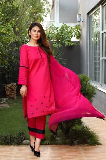 Hot Pink (3Pc) - Basics by Hina Hassan