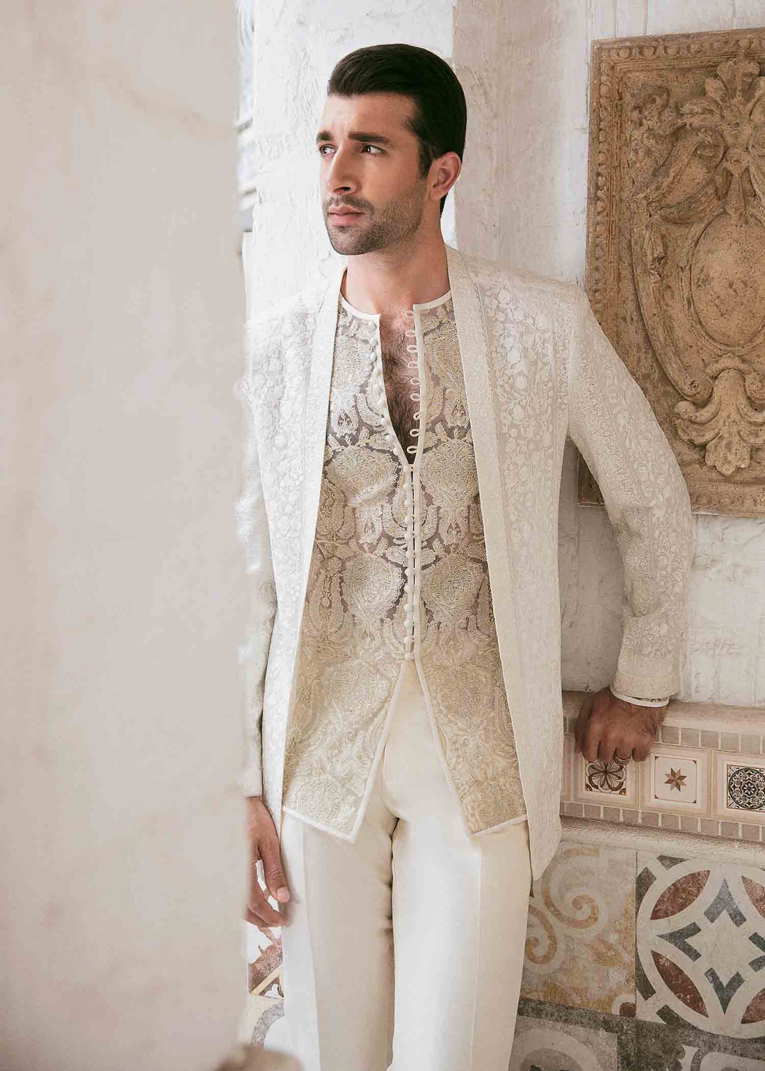 Royal Beige jacket - Zain Hashmi