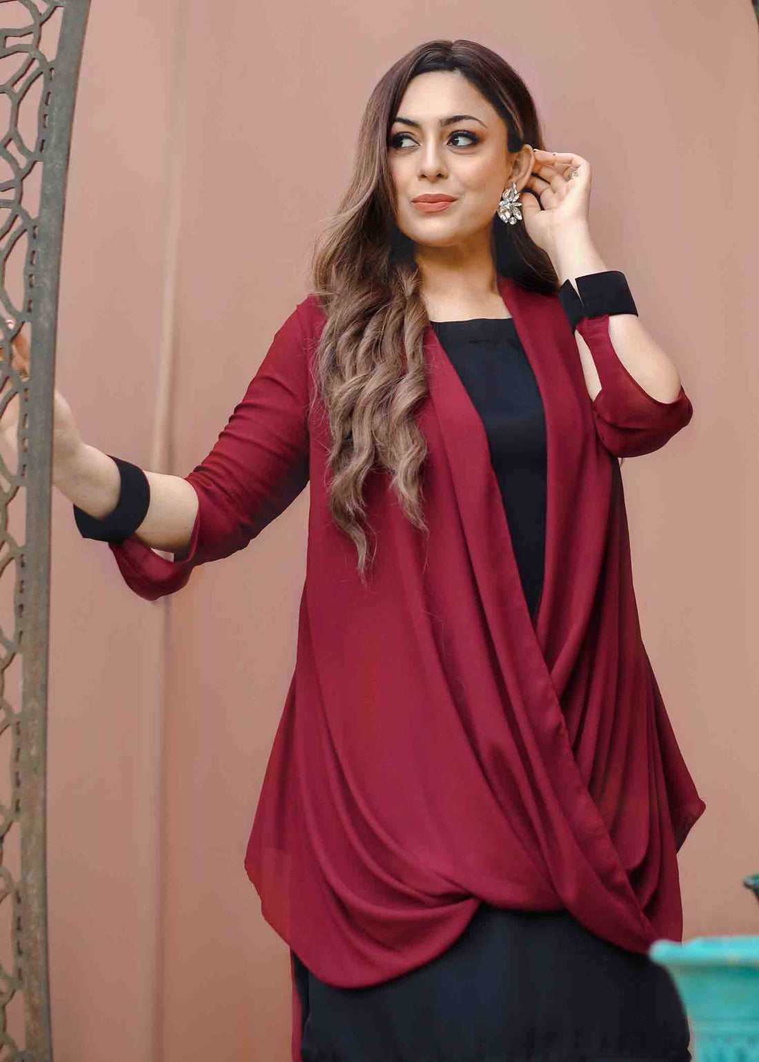 AF 278 Maroon Wrap - Ainee Faisal