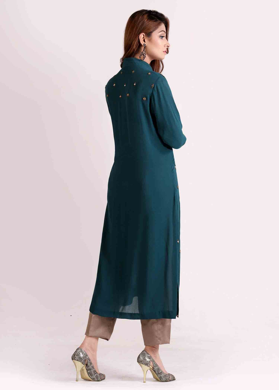 AF 276 Teal Tilla Mirror - Ainee Faisal