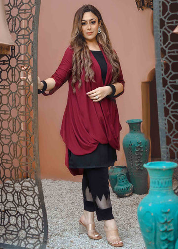 AF 278 Maroon Wrap - Ainee Faisal