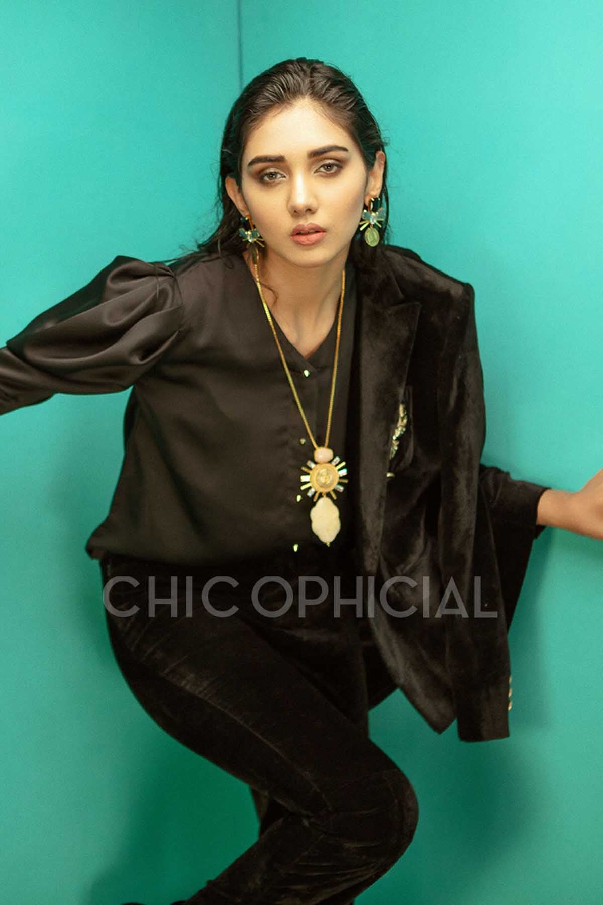 Black Double Breasted Blazer - Chic Ophicial