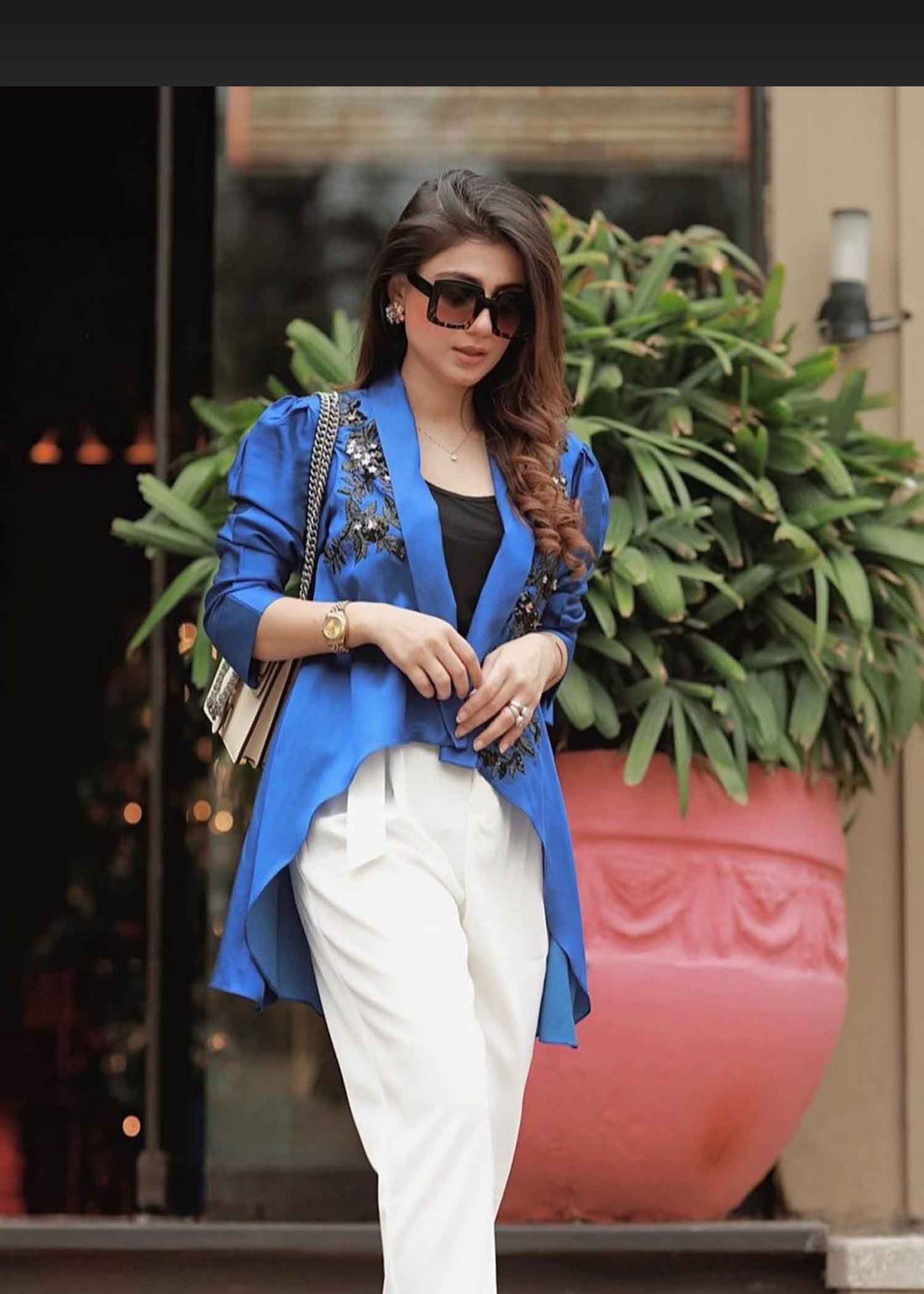 AF 318 Fusion Jacket Blue - Ainee Faisal